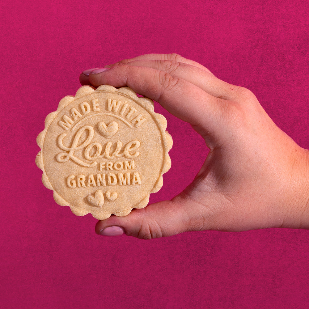 Embossed Valentines Day Cookie Stamp - Made With Love