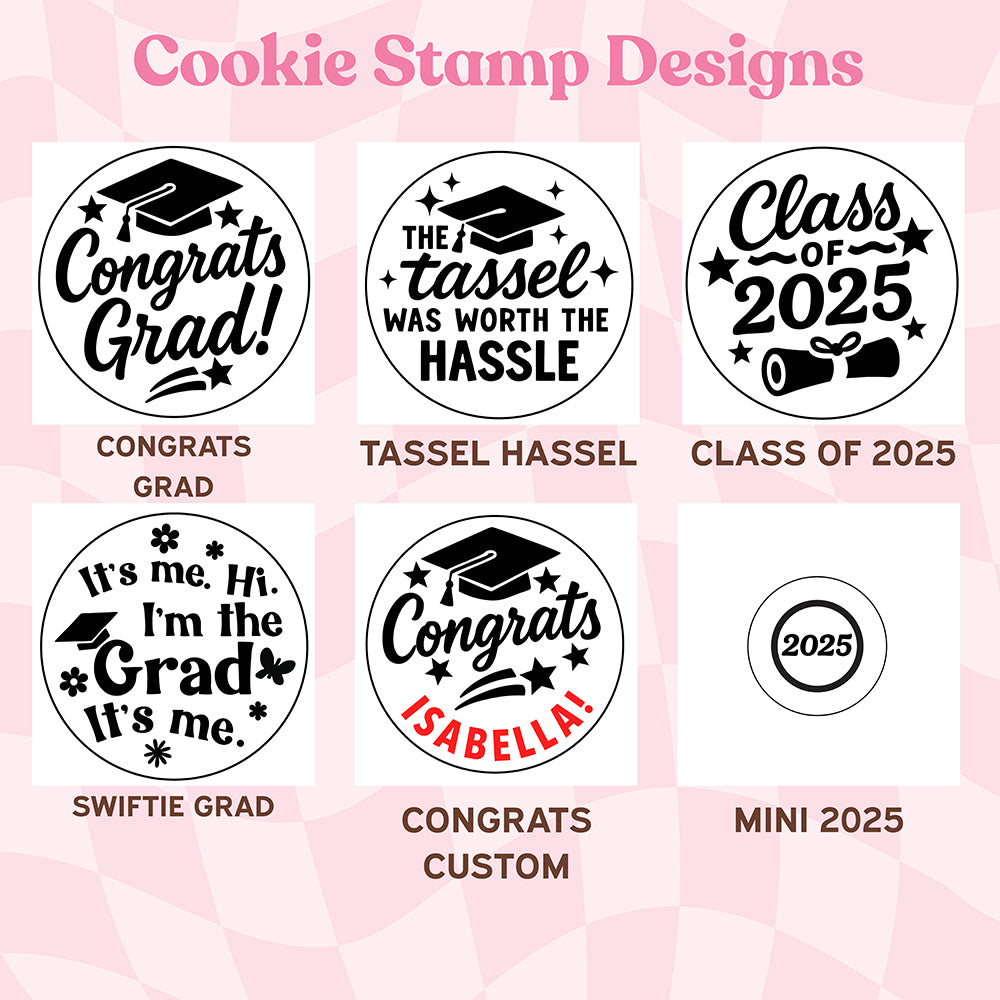 Embossed Graduation Cookie Stamp - Tassel Hassel