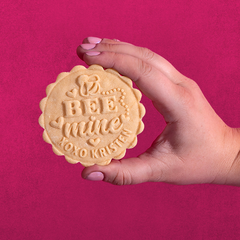 Embossed Valentines Day Cookie Stamp - Made With Love