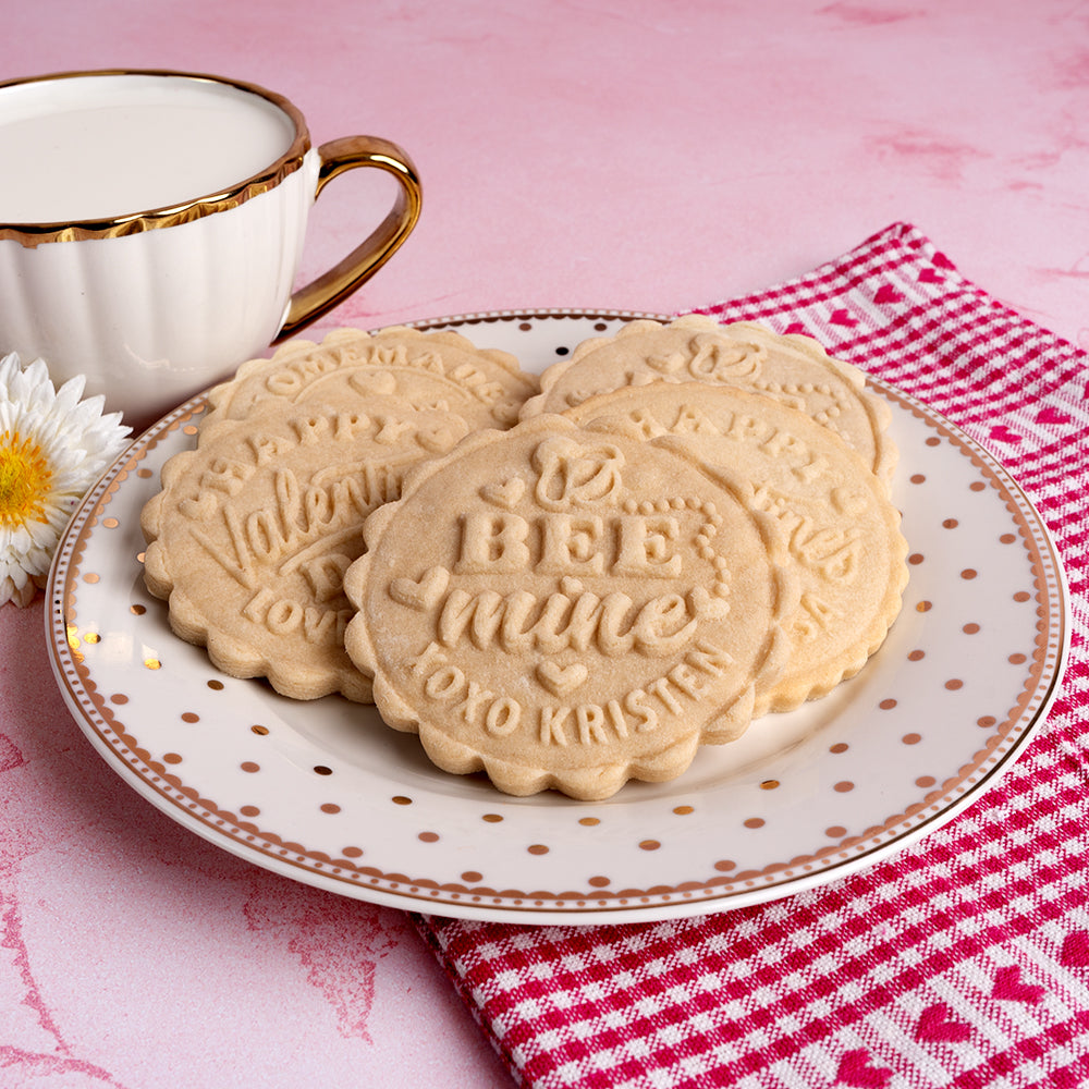 Embossed Valentines Day Cookie Stamp - Made With Love