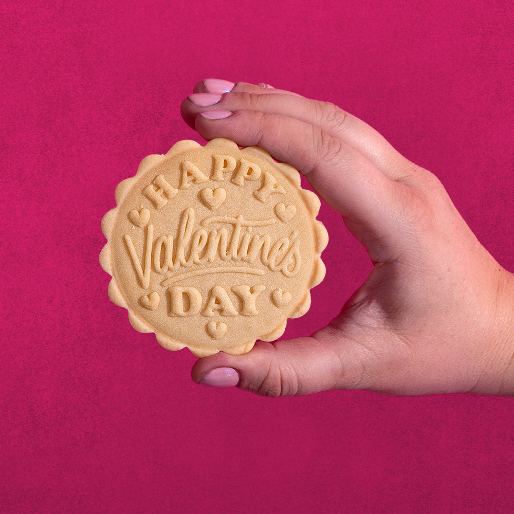 Embossed Valentines Day Cookie Stamp - Made With Love