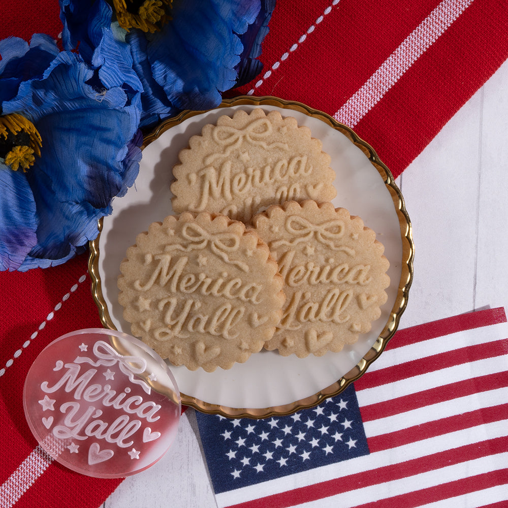 Embossed 4th of July Cookie Stamp - Party in the USA