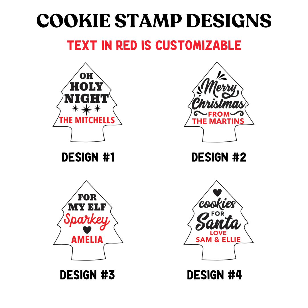 Custom Christmas Tree Cookie Stamp