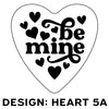 Embossed Valentines Day Cookie Stamp - Circle 1B
