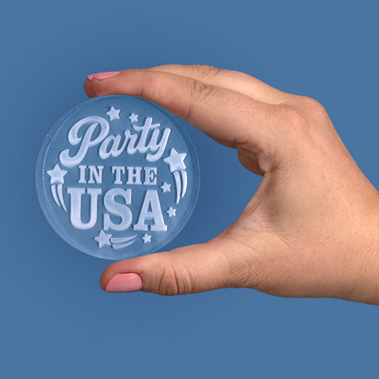 Embossed 4th of July Cookie Stamp - Party in the USA