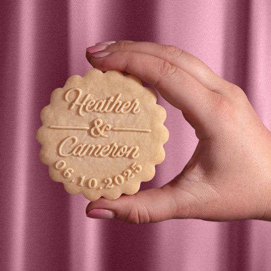 Custom Wedding Cookie Stamp & Cutter