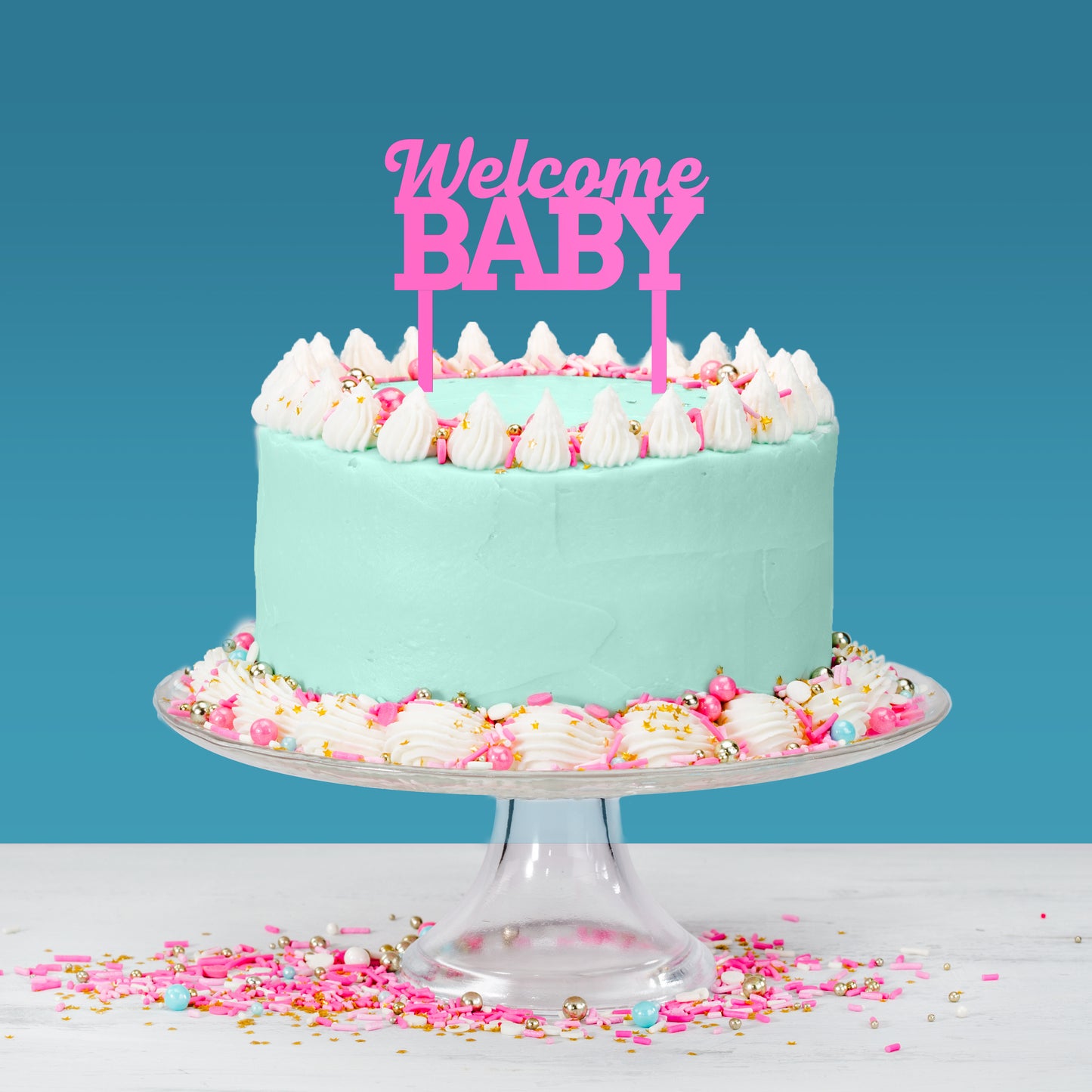 Welcome Baby Cake Topper